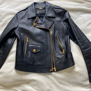 Versace Safety Pin Nappa Leather Jakcet